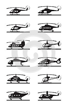 Different types of helicopters
