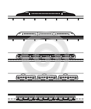 Different types of passenger trains