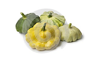 Different types of Pattypan Squashes