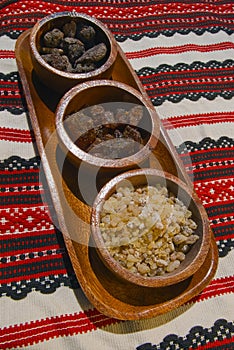 Different types of resins and incense