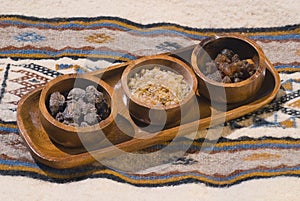 Different types of resins and incense photo