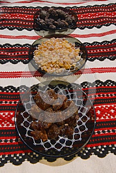 Different types of resins and incense photo