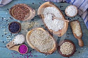 Different types of rice