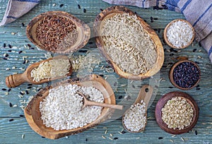 Different types of rice