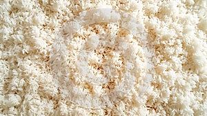 different types of rice in bowls, seen from above and arranged in a symmetrical and orderly way,