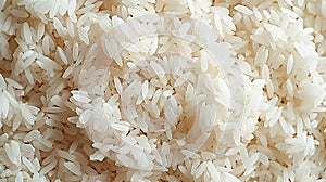 different types of rice in bowls, seen from above and arranged in a symmetrical and orderly way,