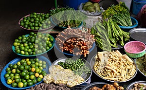 Different types of vegetables originating from market