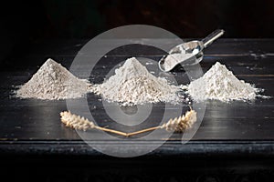 Different types of wheat flour