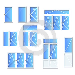 Different types of windows and doors.