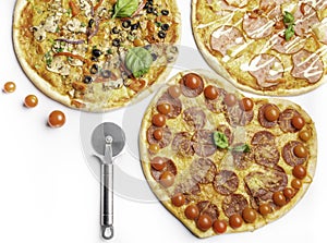 Different various kind of pizzas