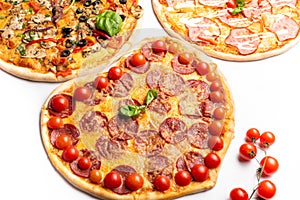 Different various kind of pizzas