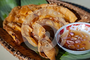 Crispy and oily Filipino delicacy and oily Filipino delicacy