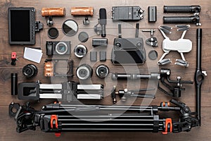 Different video production equipment