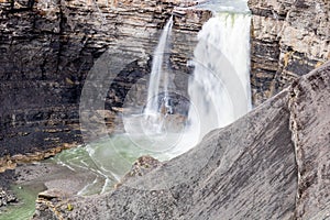 Different views of Ram Falls. Ram Falls Provincial Park. Alberta Canada