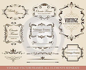 Different vintage frames