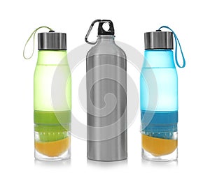 Different water bottles for sports
