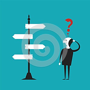 Different ways vector concept in flat cartoon style