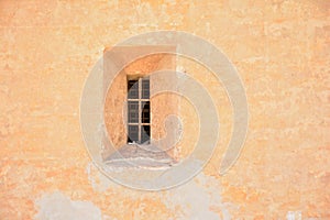 Different windows in old facades photo