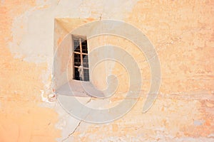 Different windows in old facades photo