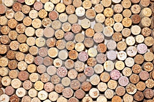 Different wine corks texture