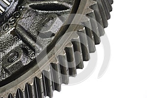 Differential gear isolated on a white