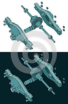 Differential isometric color drawings