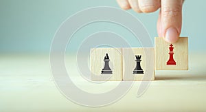 Differentiation strategy concept. Business develop by providing uniqueness,