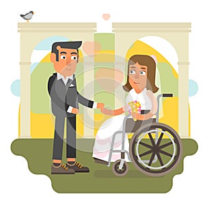 Wheelchair wedding photo