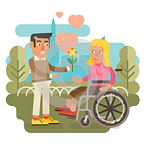 Wheelchair couple dating photo