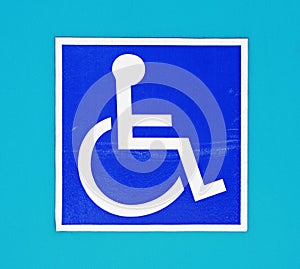 Differently-abled wheechair sign photo