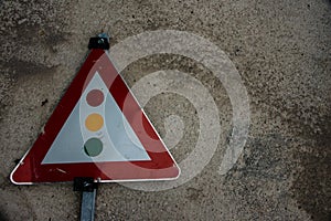 Aged and worn collection of street sign