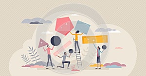 Difficulty analysis and problem situation solution tiny person concept