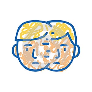 difficulty paying attention, focusing on tasks or remembering icon doodle illustration photo