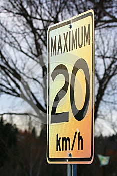 Diffraction pattern on signboard