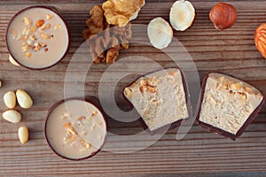 Diffrent flawors of chocolate candies