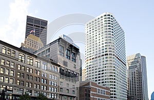 Diffrent modern buildings in city Boston