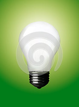 Diffused Light Bulb on Green