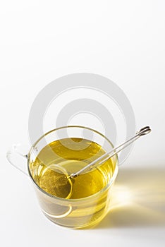 Mug of chamomile tea photo