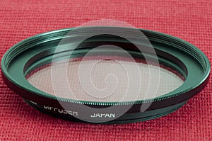 Diffuser filter for camera lens