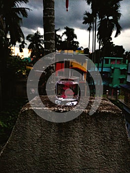 Diffusion of colour into water