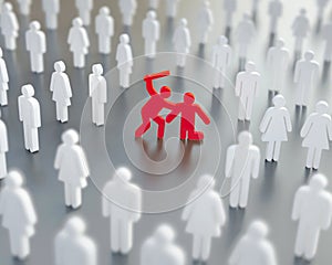 Diffusion of responsibility, bystander effect illustration