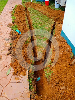 dig triangle soil for grounding system