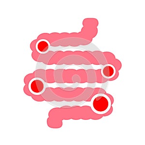 Digestive problem vector icon