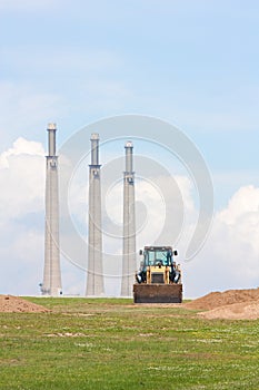 Digger and chimneys (vertical)