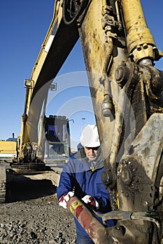 Digger and driver close-ups