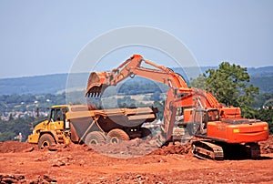Digger and Dump Truck