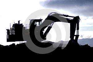 Digger silhouette