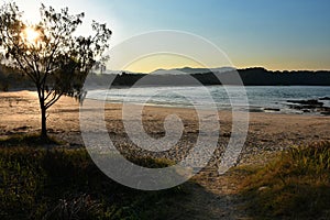 Diggers Beach at sunset photo