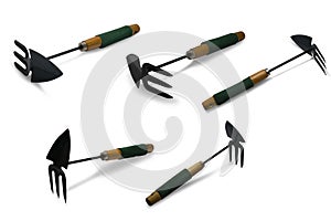 The Digging fork on a white background,with clipping path