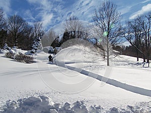 Digging Out After a Blizzard - Snowthrower